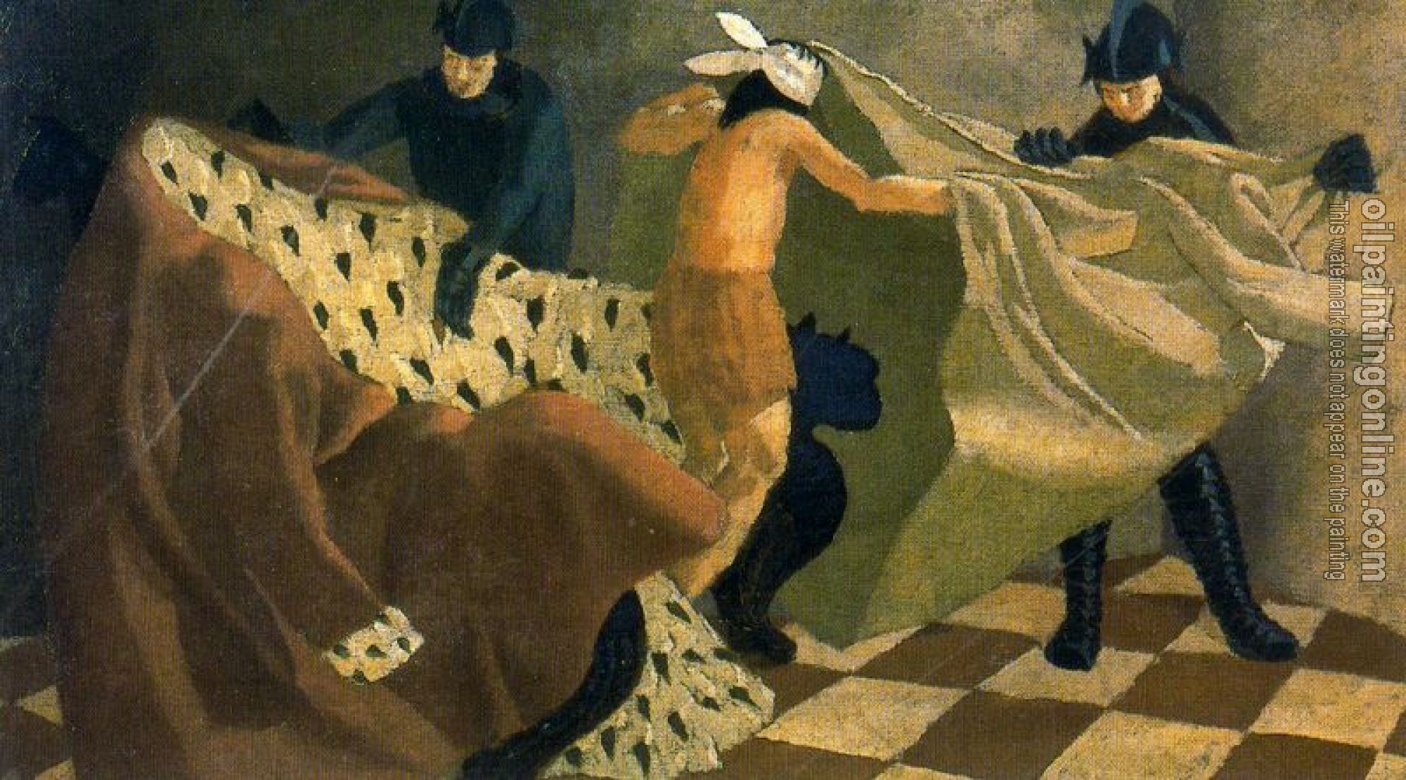 Stanley Spencer - The Disrobing Of Christ